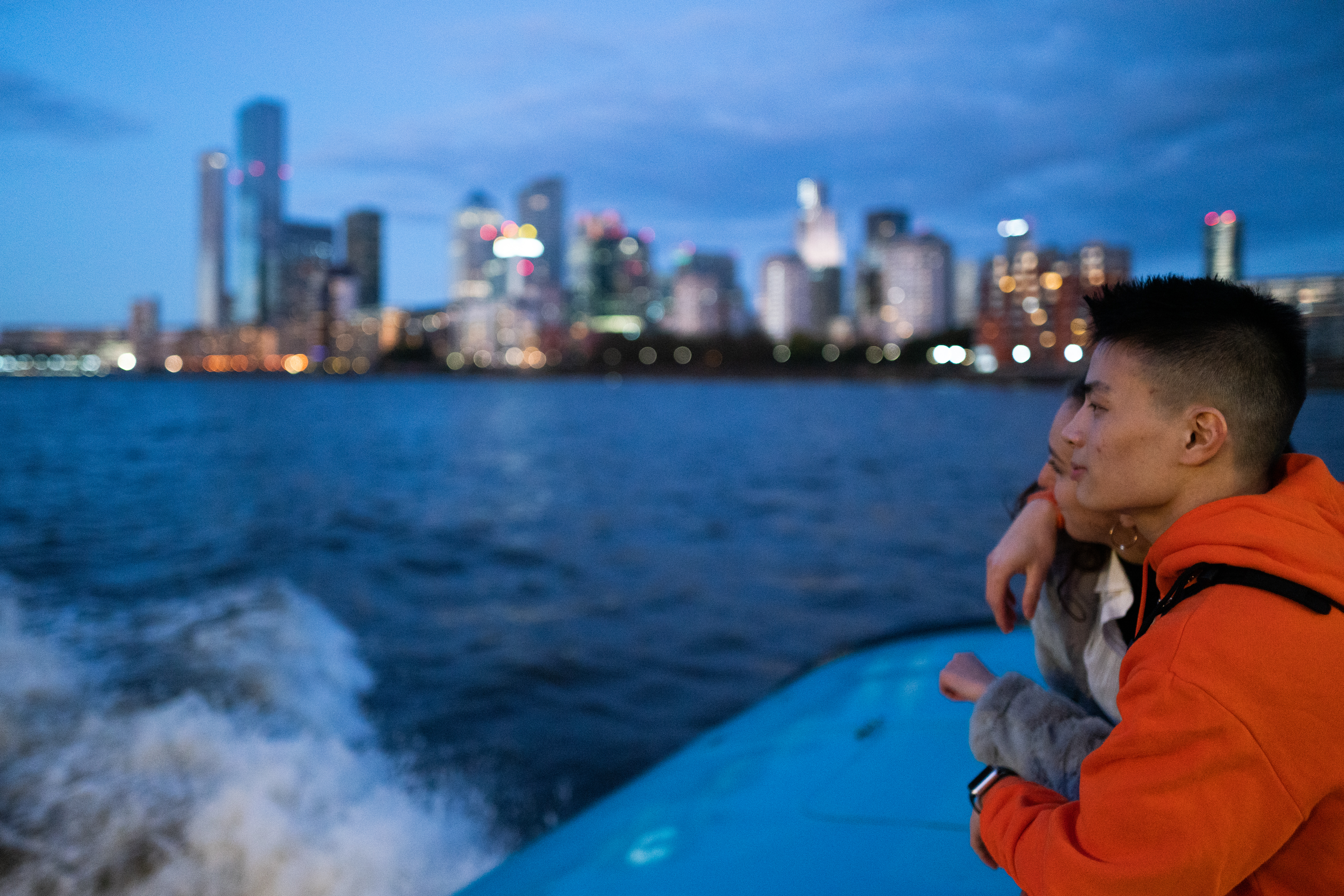 Couple looking into the horizon
